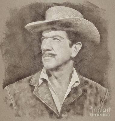 Fantasy Drawings Rights Managed Images - Richard Boone, Actor Royalty-Free Image by Esoterica Art Agency