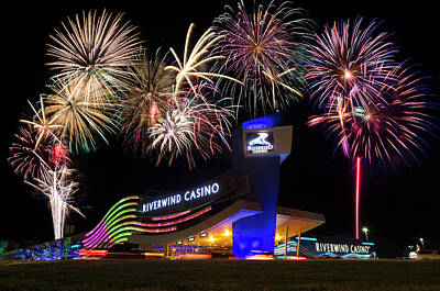 Sean Rights Managed Images - Riverwind Fireworks II Royalty-Free Image by Ricky Barnard