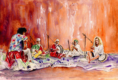 Music Royalty Free Images - Robert Plant And Jimmy Page In Morocco Royalty-Free Image by Miki De Goodaboom