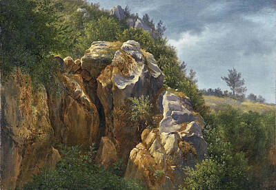  Painting - Rochers Rocks by Francois Diday