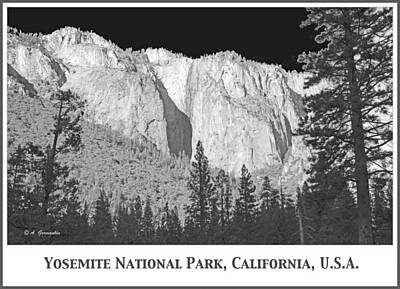 Modern Man Mid Century Modern - Rock Formation Yosemite National Park California by A Macarthur Gurmankin
