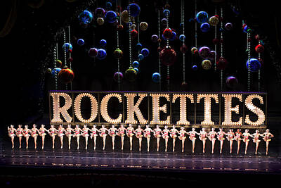 Monochrome Landscapes Rights Managed Images - Rockettes At Nyc Music Hall Royalty-Free Image by Carl Purcell