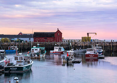 Giuseppe Cristiano Royalty Free Images - Rockport Waterfront with Motif no 1 Royalty-Free Image by Nancy De Flon