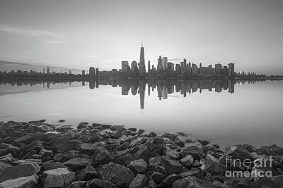 Granger - Rocky Manhattan Reflections BW by Michael Ver Sprill