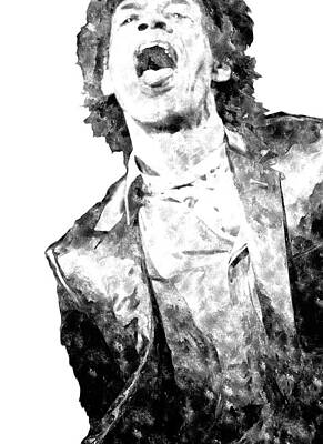Rock And Roll Mixed Media Rights Managed Images - Rolling Stones 2 Royalty-Free Image by Rafa Rivas