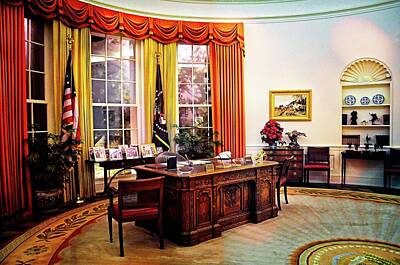 Politicians Royalty-Free and Rights-Managed Images - Ronald Reagans Oval Office by Lynn Bauer