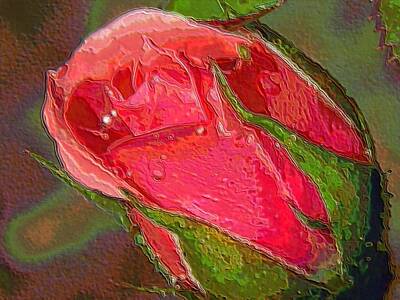 Abstract Trees Mandy Budan - Rose Bud by Catherine Ortlieb