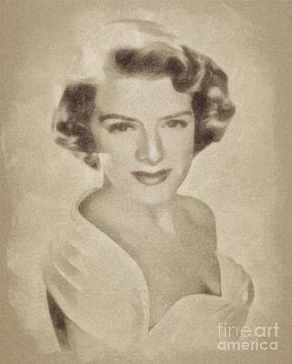 Portraits Drawings - Rosemary Clooney, Singer and Actress by John Springfield by Esoterica Art Agency