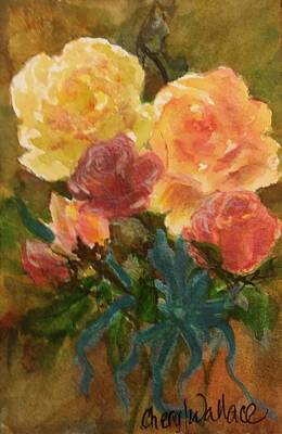 Roses Paintings - Roses for Jackie by Cheryl Wallace