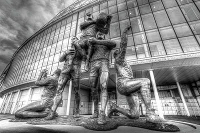 Modern Movie Posters Royalty Free Images - Rugby League Legends Statue Wembley  Royalty-Free Image by David Pyatt