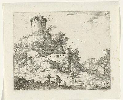 Keith Richards Royalty Free Images - Ruin of a tower, Willem van Nieulandt II, 1594 - 1618 Royalty-Free Image by Willem van Nieulandt