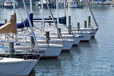Fireworks - Sail boats docked in the marina by JL Images