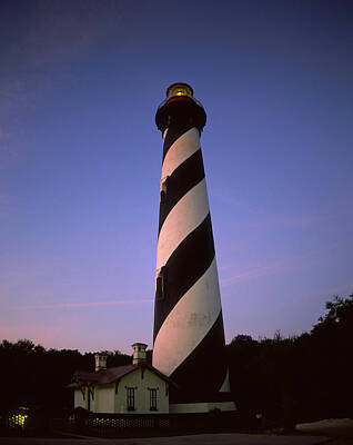 Wine Down - Saint Augustine Lighthouse at Sunrise by John Harmon