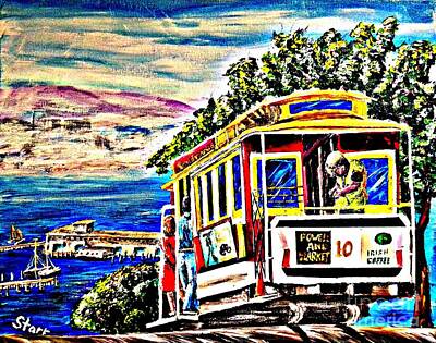 Rose Royalty Free Images - San Francisco Cable Car Art Royalty-Free Image by Irving Starr