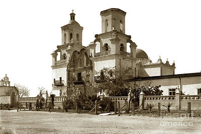 Printscapes - San Xavier Mission del Bac, near Tucson, Arizona by Monterey County Historical Society