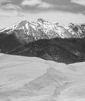James Bo Insogna Royalty-Free and Rights-Managed Images - Sangre de Cristo Mountains and The Great Sand Dunes BW V by James BO Insogna