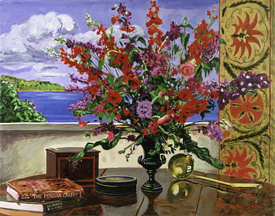 Still Life Paintings - Santa Barbara Floral by David Lloyd Glover