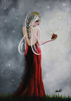 Fantasy Paintings - Scarlett - Original Fairy Art by Fairy and Fairytale