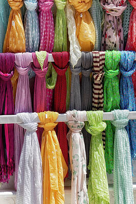 Travel Luggage Royalty Free Images - Scarves in Mykonos 2 Royalty-Free Image by John Hoey