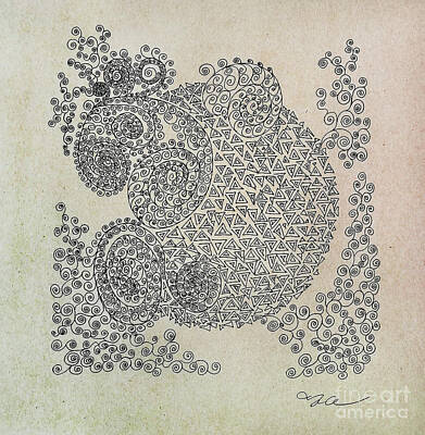 Abstract Drawings Rights Managed Images - Scent of the Lilac Royalty-Free Image by Fei A
