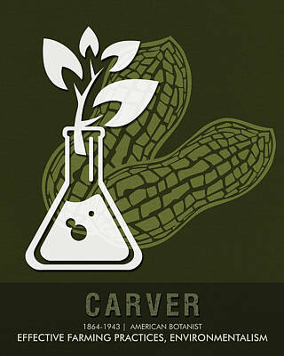 Politicians Royalty-Free and Rights-Managed Images - Science Posters - George Washington Carver - Botanist by Studio Grafiikka