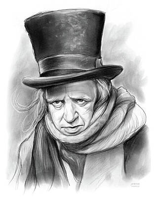 Celebrities Drawings - Scrooge by Greg Joens