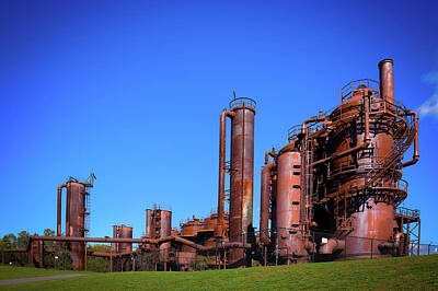 Steampunk Royalty Free Images - Seattles Gasworks Park Royalty-Free Image by David Patterson
