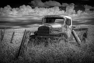 Cowboy - Seen Better Days in Black and White by Randall Nyhof