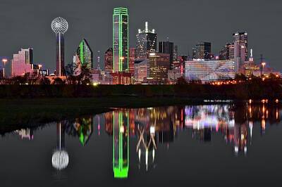 Creative Charisma - Selective Color Night in Dallas by Frozen in Time Fine Art Photography