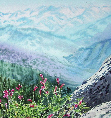 Mountain Paintings - Sequoia Mountains by Irina Sztukowski