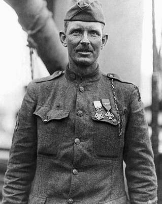 Portraits Royalty-Free and Rights-Managed Images - Sergeant York - World War I Portrait by War Is Hell Store