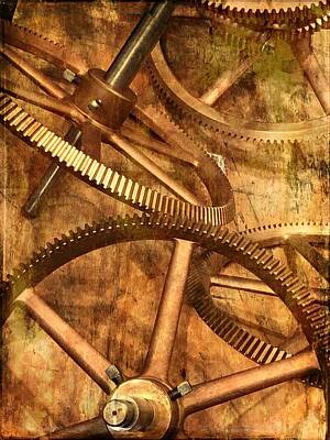 Steampunk Royalty Free Images -  Seth Thomas 1911 Clock Mechanism -  Gears Royalty-Free Image by Marianna Mills