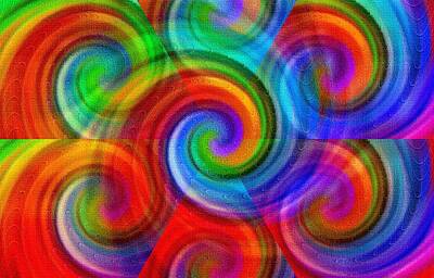 Studio Grafika Science - Seven Rainbow Swirls H B by Gert J Rheeders