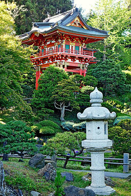 Temples Rights Managed Images - SF Japanese Tea Garden Study 19 Royalty-Free Image by Robert Meyers-Lussier