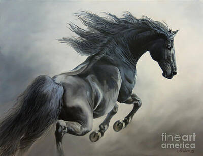 Animals Paintings - Shades Of Gray by Jeanne Newton Schoborg