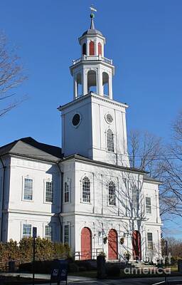 Art History Meets Fashion - Shadow on Congregational Church Exeter NH by Karen Desrosiers
