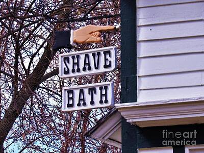 Stock Photography Rights Managed Images - Shave and Bath Sign Royalty-Free Image by Curtis Tilleraas