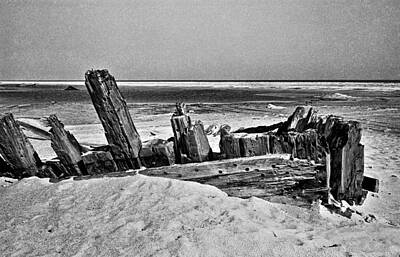 Curated Travel Chargers Royalty Free Images - Ship Wreck, Cape Hatteras, North Carolina, 1968 Royalty-Free Image by Wayne Higgs