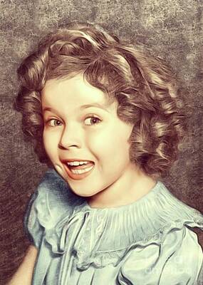 Actors Digital Art Rights Managed Images - Shirley Temple, Actress Royalty-Free Image by Esoterica Art Agency