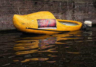 Monochrome Landscapes - Shoe boat in Amsterdam Netherlands by Matthias Hauser