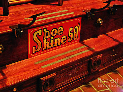 Sports Tees - Shoe Shine Stand by Don Baker