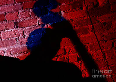 Recently Sold - Jazz Rights Managed Images - Silhouette of a Jazz Musician 1964 Royalty-Free Image by The Harrington Collection