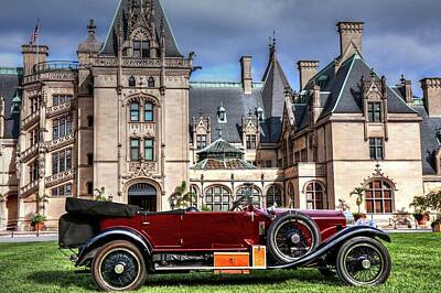 Architecture David Bowman Royalty Free Images - Silver Ghost Rolls Royce And Americans Castle  Royalty-Free Image by Carol Montoya