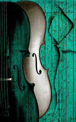 Music Digital Art Rights Managed Images - Sinful Violin Royalty-Free Image by Greg Sharpe