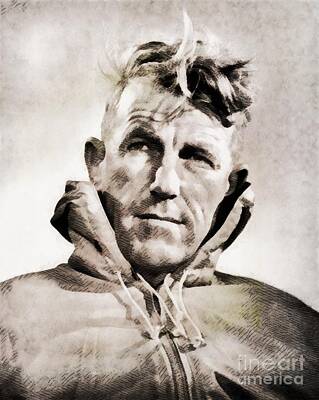 On Trend Light And Airy - Sir Edmund Hillary, Explorer by John Springfield by Esoterica Art Agency
