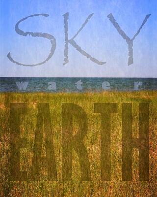 Abstract Landscape Royalty Free Images - Sky Water Earth 2.0 Royalty-Free Image by Michelle Calkins