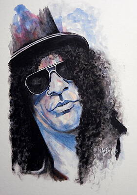 Musicians Painting Rights Managed Images - Slash Royalty-Free Image by William Walts