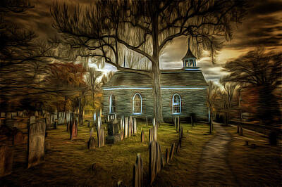 Enso Paintings - Sleepy Hollow Church Art by David Pyatt