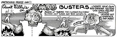 Comics Drawings - Smog Busters by Dawn Sperry