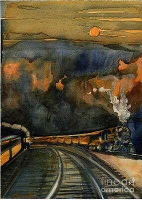 Street Posters - Smokey Railroad by Sandra Stone